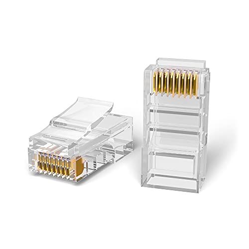 Mr. Tronic Mr Tronic Cat6 Rj45 Connectoren   100 Rj45 Connector Rj45 Krimpconnector Stekker Voor Internet Kabel, Breedband Kabel   8P8C Rj45 Stekker Ethernet Connector (100 Pack, Cat6 UTP)