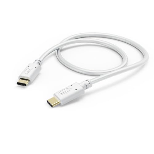 Hama Oplaadkabel USB C naar USB C, 1,5 m (snel opladen, mobiele telefoon oplaadkabel, datakabel, USB-kabel, mobiele telefoonkabel, oplaadkabel USB type C, USB-C, vergulde stekker, maximaal compatibel)
