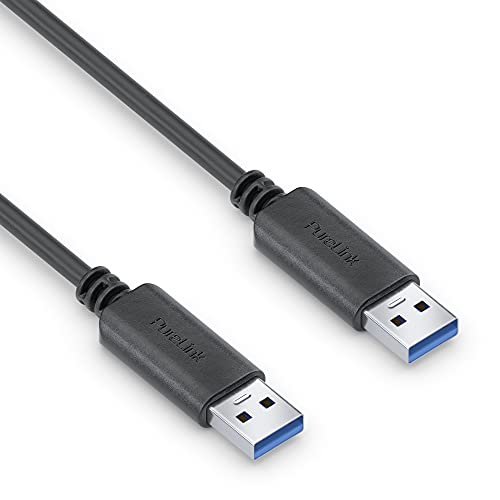 PureLink USB-A naar USB-A-kabel, USB 3.1 Gen 1 met 5 GB/s gegevensoverdracht, zwart, 0,50 m