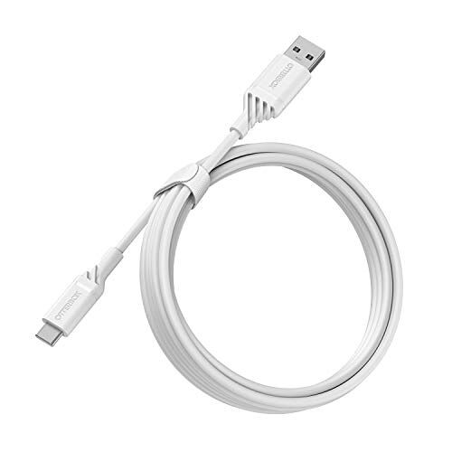 Otterbox Versterkte USB-A naar USB-C Cable, Oplaadkabel voor Smartphone en Tablet, Ultra-robuust, Bend en Flex getest, 2m, Wit