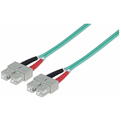 Intellinet 751100 glasvezel glasvezel glasvezel kabel "duplex SC/SC (50/125) OM3" 3m aqua