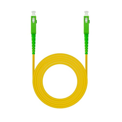 Nano Cable NANOCABLE 10.20.0020 glasvezelkabel voor SC/APC router op SC/APC enkele modus, Simplex LSZH, geel, 20 m