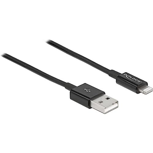 DeLOCK USB data- en oplaadkabel voor iPhone™, iPad™, iPod™ zwart 1 m