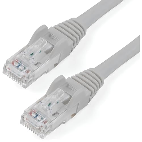 StarTech.com Cat6 patchkabel met knikbescherming RJ45-connector, Cat6, Ethernet-patchkabel, 22,9 m, UTP, Cat6, patchkabel (N6PATCH75GR)