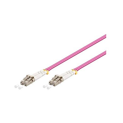 goobay 95934 glasvezel kabel Multimode OM4 violet duplex/LC UPC stekker naar LC UPC stekker/glasvezelkabel/glasvezelkabel halogeenvrij/violet/glasvezelkabel 1 m