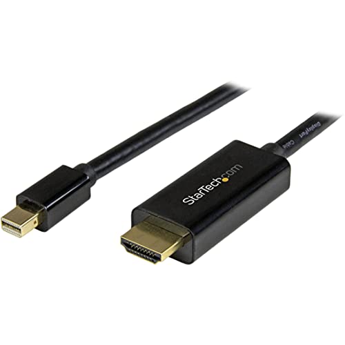 StarTech.com MDP2HDMM5MB, 5m Mini DisplayPort naar HDMI-kabel Computer-monitorkabel 4K HDMI-kabel Mini DisplayPort naar HDMI converterkabel mDP-kabel HDMI 2.0-kabel zwart