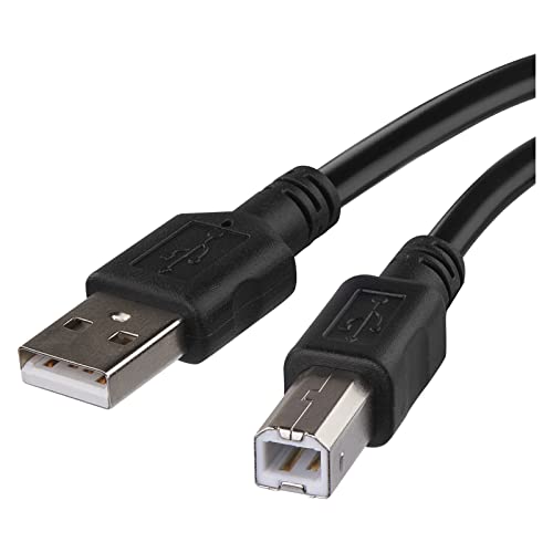 EMOS USB-verbindingskabel USB-C naar USB-B voor printers en andere randapparatuur met USB-B-aansluiting, Hi-Speed 480 Mbps, 2 m lang, zwart