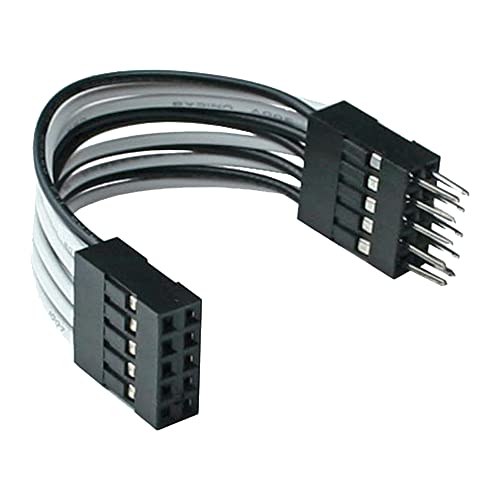 InLine 33440K USB 2.0 verlengkabel (2 x 5-polige palen palen naar palen aansluiting, 5 cm)