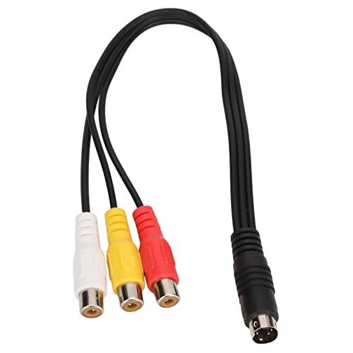 Annadue S-Video Naar 3 RCA Kabel, S-Video 4 Pin Male Naar 3 RCA Female Video Adapter Kabel, 0.3M RCA Video Kabel Rood Geel Wit, Plug and Play