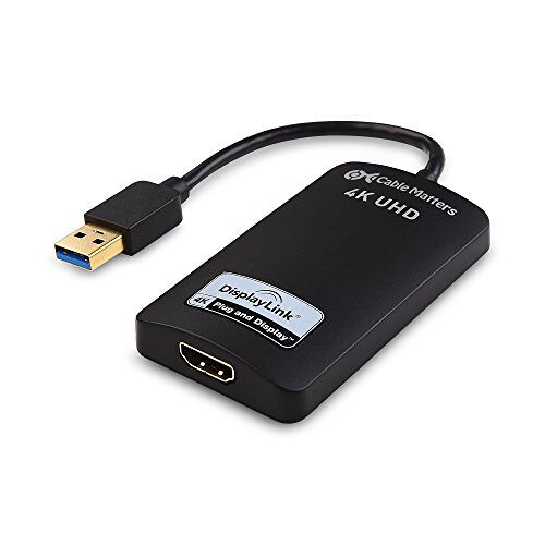 Cable Matters USB naar HDMI-adapter (USB 3.0 naar HDMI-adapter/USB 3 naar HDMI-adapter) Ondersteunt 4K-resolutie voor Windows