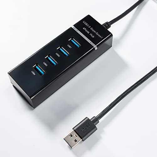 Pazzlas USB 3.0 hub, kabel 120 cm 4 poorten USB-hub ultradun voor desktopcomputer