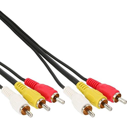 InLine RCA-kabel, audio/video 3x RCA St/St 3m