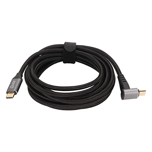 Annadue 90 Graden USB C-kabel, Ondersteunt 4K 60Hz, PD100W Snel Opladen, Nylon Draadmateriaal, voor Stoomdek (300cm)