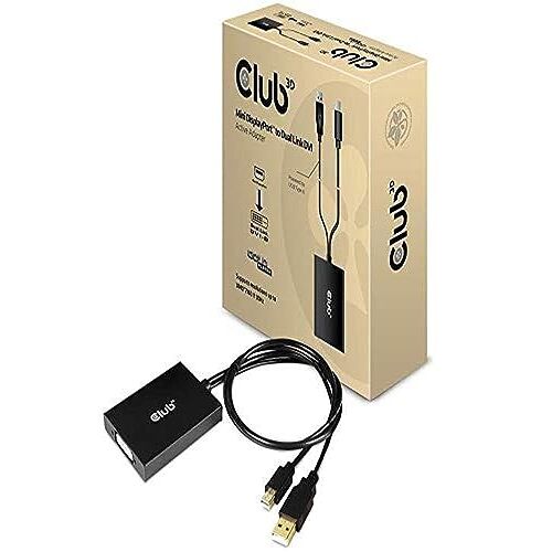 Club 3D MiniDisplayPort 1.2a op Dual Link DVI-D actieve adapter