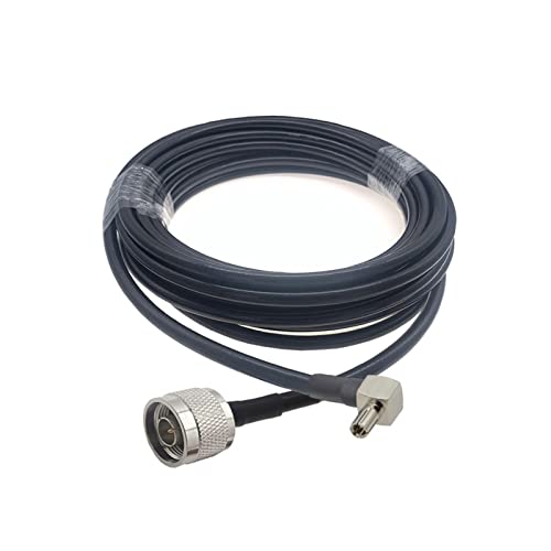 Hwmsza RG58 Kabel n man naar Ts9 Mannelijke Plug Rechthoekschakelaar 50 Ohm Rf Coaxiale kabel 3G 4G USB Modem verlengsnoer Jumper Pigtail (Color : N M to TS9 M90, Size : 2M)