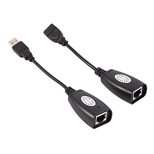 ASHATA Richer-R USB netwerkadapter, LAN-adapter USB 2.0 netwerk USB naar RJ45 ethernet adapter, Gigabit Ethernet adapter, geschikt voor Cat5 / RJ45 / Cat6 patchkabel met PC zwart