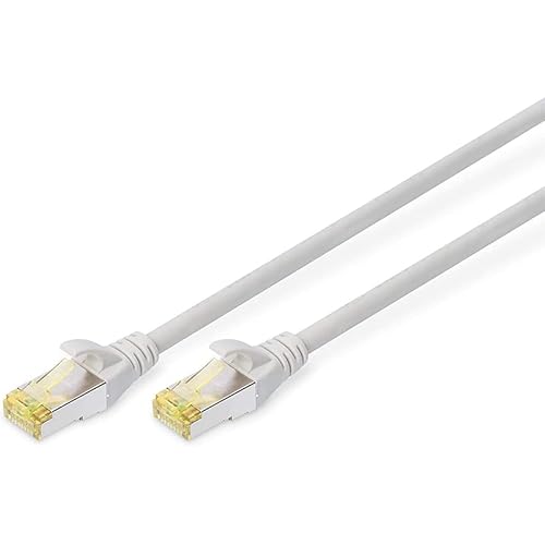 Levitantes CAT 6a S-FTP, Cu, LSZH AWG 26/7, 0,5 m digitale kabel grijs en geel voor netwerkcommunicatie