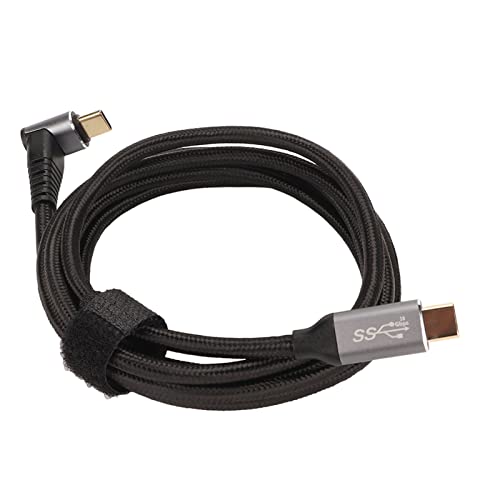 Mrisata 90 Graden USB C-kabel 90 Graden USB C-verlengkabel 90 Graden USB C Naar USB C-kabel USB C Snellaadsnoer USB C-snoer 90 Graden USB C-kabel 4k 60hz (150cm)