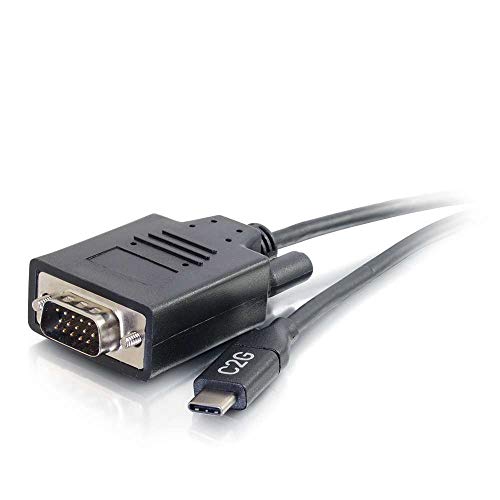 C2G 1ft (0,3 m) USB-C-naar-VGA-videoadapterkabel