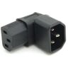 chenyang Xiwai Macho a hembra C14 C13 PLug PDU Extensión Cable de alimentación Adaptador en ángulo recto