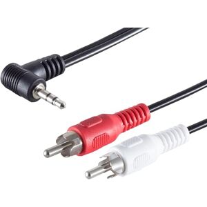 1aTTack.de 5x 1,5m Zwarte haakse audiokabel met 3,5 mm jackplug en 2x RCA-pluggen. Gegoten stekkers met vernikkelde contacten. Perfect voor hifi, tv en luidsprekers. 1aTTack.de 5x 1,5m Zwarte haakse audiokabel met 3,5 mm jackplug en 2x RCA-pluggen. Gegoten stekkers met vernikkelde contacten. Perfect voor hifi, tv en luidsprekers.