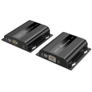 Digitus HDMI IP-extenderset – UHD 4k 60Hz – HDMI 2.0 – tot 200 m bereik – zender en ontvanger – tot 253 ontvangers – CAT 6 – zwart Digitus HDMI IP-extenderset – UHD 4k 60Hz – HDMI 2.0 – tot 200 m bereik – zender en ontvanger – tot 253 ontvangers – CAT 6 – zwart