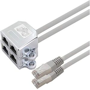 1aTTack.de Cat. 5e Patchkabeladapter Netwerkkabelsplitter Telefoon/Ethernet 0,1 m 2 stuks 1aTTack.de Cat. 5e Patchkabeladapter Netwerkkabelsplitter Telefoon/Ethernet 0,1 m 2 stuks