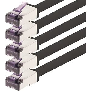 1aTTack.de 0,5 m CAT6a Superflex Ethernet Gigabit LAN-netwerkkabel RJ45 CAT6 A patchkabel 10000 Mbit/s SFTP PIMF 500 MHz compatibel met CAT6 CAT5 Zwart 5 stuks 1aTTack.de 0,5 m CAT6a Superflex Ethernet Gigabit LAN-netwerkkabel RJ45 CAT6 A patchkabel 10000 Mbit/s SFTP PIMF 500 MHz compatibel met CAT6 CAT5 Zwart 5 stuks