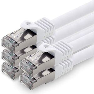 1aTTack.de 3,0 m wit 5 stuks CAT.7 netwerkkabel patchkabel SFTP PIMF LSZH Gigabit LAN-kabel 10 Gb/s cat7 onbewerkte kabel met RJ45-connector Cat6a compatibel met CAT5 CAT6 cat7 cat8 1aTTack.de 3,0 m wit 5 stuks CAT.7 netwerkkabel patchkabel SFTP PIMF LSZH Gigabit LAN-kabel 10 Gb/s cat7 onbewerkte kabel met RJ45-connector Cat6a compatibel met CAT5 CAT6 cat7 cat8