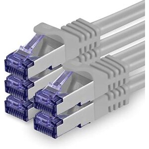 1aTTack.de Cat.7 netwerkkabel 1,5 m Grijs 5 stuks Cat7 patchkabel (SFTP/PIMF/LSZH) onbewerkte kabel 10 Gb/s met RJ45-connector Cat.6a 5 x 1,5 meter Grijs 1aTTack.de Cat.7 netwerkkabel 1,5 m Grijs 5 stuks Cat7 patchkabel (SFTP/PIMF/LSZH) onbewerkte kabel 10 Gb/s met RJ45-connector Cat.6a 5 x 1,5 meter Grijs