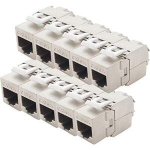 1aTTack.de Keystone Cat.6a 180° gereedschapsvrije IDC-aansluitklem naar RJ45-aansluiting AWG 23 tot AWG 26 1aTTack.de Keystone Cat.6a 180° gereedschapsvrije IDC-aansluitklem naar RJ45-aansluiting AWG 23 tot AWG 26