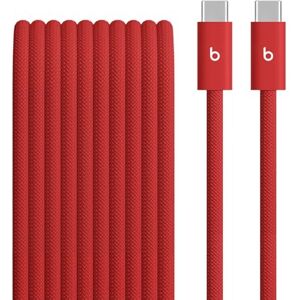 Beats Gevlochten -kabel van 240 W voor USB-C naar USB-C, ondersteunt snelladen, duurzaam/knoopvrij, compatibel met apparaten van Apple en Android (3 m) – flitsend rood Beats Gevlochten -kabel van 240 W voor USB-C naar USB-C, ondersteunt snelladen, duurzaam/knoopvrij, compatibel met apparaten van Apple en Android (3 m) – flitsend rood