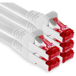 1aTTack.de 2m CAT6 Patchkabel Lankabel Kabel S/FTP PIMF Afgeschermde CAT.6 RJ45 Netwerkkabel Ethernetkabel DSL LAN Router Switch Modem Patchpaneel Wit 5 stuks 1aTTack.de 2m CAT6 Patchkabel Lankabel Kabel S/FTP PIMF Afgeschermde CAT.6 RJ45 Netwerkkabel Ethernetkabel DSL LAN Router Switch Modem Patchpaneel Wit 5 stuks