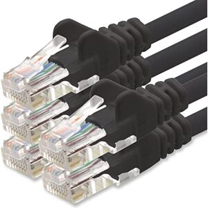1aTTack.de Cat.6 netwerkkabel zwart 5x 0,5m (Set) CAT6 Ethernetkabel LAN-kabel 1000 Mbit patchkabel 1aTTack.de Cat.6 netwerkkabel zwart 5x 0,5m (Set) CAT6 Ethernetkabel LAN-kabel 1000 Mbit patchkabel