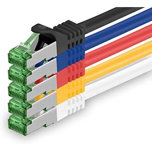 1aTTack.de 0,5 m Cat.7 netwerkkabel 5 stuks Cat7 patchkabel LAN-kabel Ethernet RJ45 10 Gbit/s (alle internetsnelheden) 5 kleuren 0,5 meter 1aTTack.de 0,5 m Cat.7 netwerkkabel 5 stuks Cat7 patchkabel LAN-kabel Ethernet RJ45 10 Gbit/s (alle internetsnelheden) 5 kleuren 0,5 meter