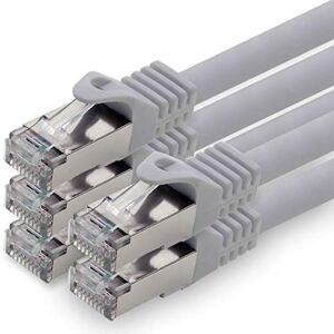 1aTTack.de 1,0 m grijs 5 stuks CAT.7 netwerkkabel patchkabel SFTP PIMF LSZH Gigabit LAN-kabel 10 Gb/s cat7 onbewerkte kabel met RJ45-connector Cat6a compatibel met CAT5 CAT6 cat7 cat8 1aTTack.de 1,0 m grijs 5 stuks CAT.7 netwerkkabel patchkabel SFTP PIMF LSZH Gigabit LAN-kabel 10 Gb/s cat7 onbewerkte kabel met RJ45-connector Cat6a compatibel met CAT5 CAT6 cat7 cat8