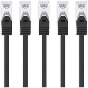 1aTTack.de 1m zwart 5 stuks CAT.7 netwerkkabel SFTP (raw cable) patchkabel (SET) 10000Mbit/s 500 MHz afgewerkt met 2 RJ45-connectoren Cat6a 1aTTack.de 1m zwart 5 stuks CAT.7 netwerkkabel SFTP (raw cable) patchkabel (SET) 10000Mbit/s 500 MHz afgewerkt met 2 RJ45-connectoren Cat6a