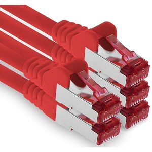1aTTack.de 5x 1m CAT6 Patchkabel S/FTP PIMF Afgeschermde CAT.6 RJ45 Netwerkkabel Ethernetkabel DSL LAN Router Switch Modem Patchpaneel rood 5 stuks 1aTTack.de 5x 1m CAT6 Patchkabel S/FTP PIMF Afgeschermde CAT.6 RJ45 Netwerkkabel Ethernetkabel DSL LAN Router Switch Modem Patchpaneel rood 5 stuks