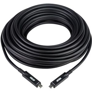 Aten UE3415F Active Optical Ultra HD Kabel met USB C Zwart 15m Aten UE3415F Active Optical Ultra HD Kabel met USB C Zwart 15m