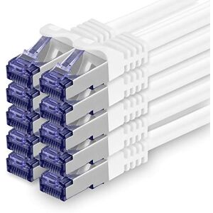 1aTTack.de Cat.7 netwerkkabel 5m wit 10 stuks Cat7 patchkabel (SFTP/PIMF/LSZH) onbewerkte kabel 10 Gb/s met RJ45-connector Cat.6a 10 x 5 meter wit 1aTTack.de Cat.7 netwerkkabel 5m wit 10 stuks Cat7 patchkabel (SFTP/PIMF/LSZH) onbewerkte kabel 10 Gb/s met RJ45-connector Cat.6a 10 x 5 meter wit