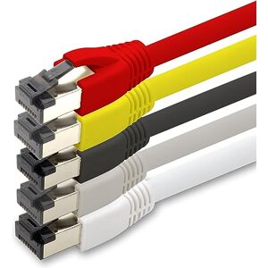 1aTTack.de 1,5 m Cat 8 netwerkkabel CAT8 kabel kleurenset 5 stuks Cat.8 LAN 2000 MHz 40 Gbit/s 40GBase-T PoE+ patchkabel Ethernetkabel LSZH 5 x 1,5 meter 1aTTack.de 1,5 m Cat 8 netwerkkabel CAT8 kabel kleurenset 5 stuks Cat.8 LAN 2000 MHz 40 Gbit/s 40GBase-T PoE+ patchkabel Ethernetkabel LSZH 5 x 1,5 meter