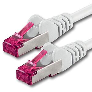 1aTTack.de 0,5 m wit 1 stuk CAT6a (10 Gb/s) netwerkkabel S-FTP CAT 6a LAN-kabel GHMT-gecertificeerd PIMF 500 MHz Cat5 Cat5e Cat6 Cat6a Cat7 voor switch, router, modem, internet 1aTTack.de 0,5 m wit 1 stuk CAT6a (10 Gb/s) netwerkkabel S-FTP CAT 6a LAN-kabel GHMT-gecertificeerd PIMF 500 MHz Cat5 Cat5e Cat6 Cat6a Cat7 voor switch, router, modem, internet