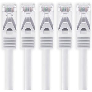 1aTTack.de 2m wit 5 stuks CAT.7 netwerkkabel SFTP (raw cable) patchkabel (SET) 10000Mbit/s 500 MHz afgewerkt met 2 RJ45-connectoren Cat6a 1aTTack.de 2m wit 5 stuks CAT.7 netwerkkabel SFTP (raw cable) patchkabel (SET) 10000Mbit/s 500 MHz afgewerkt met 2 RJ45-connectoren Cat6a