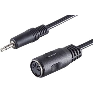 1aTTack.de 1x 0,2 m 3,5 mm stereo jackplug naar 5-pins DIN-aansluiting hoogwaardige audioadapterkabel met gegoten stekkers en vernikkelde contacten 1aTTack.de 1x 0,2 m 3,5 mm stereo jackplug naar 5-pins DIN-aansluiting hoogwaardige audioadapterkabel met gegoten stekkers en vernikkelde contacten