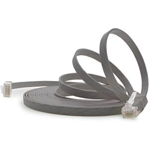 1aTTack.de 15m Grijs 1 stuk Cat.6 platte netwerkkabel Cat6 platte kabel ultra platte Cat.6 patchkabel 1000 Mbit/s Gigabit LAN (RJ45) plat slank micro 1aTTack.de 15m Grijs 1 stuk Cat.6 platte netwerkkabel Cat6 platte kabel ultra platte Cat.6 patchkabel 1000 Mbit/s Gigabit LAN (RJ45) plat slank micro