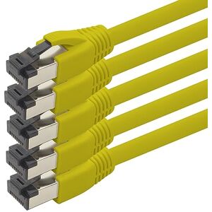 1aTTack.de 0,5 m Cat 8 netwerkkabel CAT8 kabel geel 5 stuks Cat.8 LAN 2000 MHz 40 Gbit s 40GBase-T PoE+ patchkabel Ethernetkabel LSZH 5 x 0,5 meter geel 1aTTack.de 0,5 m Cat 8 netwerkkabel CAT8 kabel geel 5 stuks Cat.8 LAN 2000 MHz 40 Gbit s 40GBase-T PoE+ patchkabel Ethernetkabel LSZH 5 x 0,5 meter geel