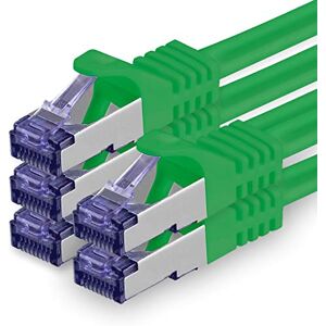 1aTTack.de Cat.7 netwerkkabel 1m Groen 5 stuks Cat7 patchkabel (SFTP/PIMF/LSZH) onbewerkte kabel 10 Gb/s met RJ45-connector Cat.6a 5 x 1 meter groen 1aTTack.de Cat.7 netwerkkabel 1m Groen 5 stuks Cat7 patchkabel (SFTP/PIMF/LSZH) onbewerkte kabel 10 Gb/s met RJ45-connector Cat.6a 5 x 1 meter groen