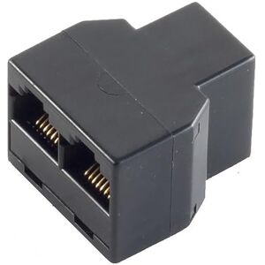 1aTTack.de 1x RJ12-koppeling naar 2x RJ12-koppeling adapter, vergulde contacten, kunststof stekker, ingegoten, afgeschermd, zwart 1aTTack.de 1x RJ12-koppeling naar 2x RJ12-koppeling adapter, vergulde contacten, kunststof stekker, ingegoten, afgeschermd, zwart