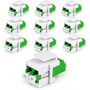 1aTTack.de 10x glasvezel keystone-connectoren OS1 / OS2 (APC) LC duplex female naar LC duplex female singlemode groen 1aTTack.de 10x glasvezel keystone-connectoren OS1 / OS2 (APC) LC duplex female naar LC duplex female singlemode groen