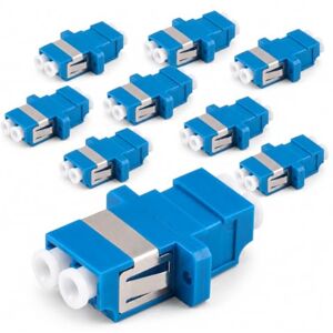 1aTTack.de 10x glasvezel keystone-connectoren OS1 / OS2 (UPC of PC) LC duplex female naar LC duplex female singlemode blauw 1aTTack.de 10x glasvezel keystone-connectoren OS1 / OS2 (UPC of PC) LC duplex female naar LC duplex female singlemode blauw